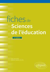 Fiches de sciences de l'éducation (3e édition)