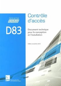 Référentiel APSAD : d83 contrôle d'accès