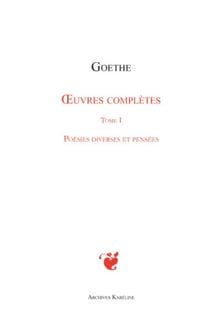 Oeuvres complètes t.1 - poésies diverses et pensées