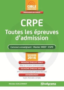 Crpe - toutes les épreuves d'admission - session 2016