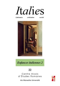 Italies Tome 22 : enfances italiennes Tome 2 - l'éducation, la lecture, le spectacle