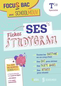 SES, fiches studygram - terminale spécialité