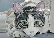 Chats d'artiste - peintures d'Elisabeth Bégot (calendrier mural calendrier perpétuel DIN A4 horizontal)