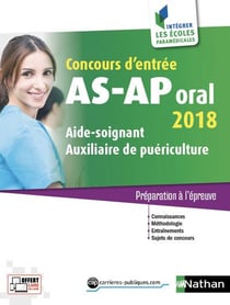 Concours d'entrée AS-AP - oral (édition 2018)