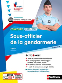 Concours sous-officier de la gendarmerie - catégorie B (édition 2021/2022)
