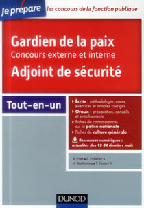 Je prépare - gardien de la paix - concours externe et interne - adjoint de sécurité