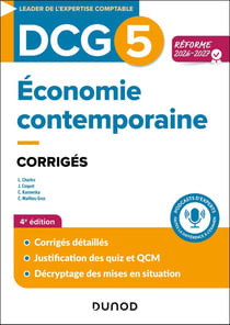 DCG 5 : Économie contemporaine - Corrigés (édition 2026/2027)
