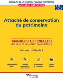 Attaché de conservation du patrimoine - concours de catégorie A, concours externe, interne, 3e (édition 2022)