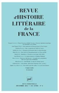 Revue d'histoire litteraire de la france n.4