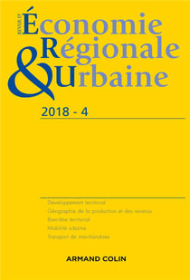 Revue d'économie régionale et urbaine n.2018-4 : varia