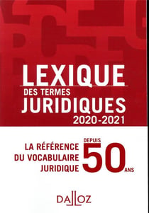 Lexique des termes juridiques (édition 2020-2021)