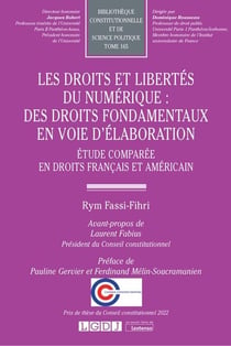 Les droits et libertés du numérique : des droits fondamentaux en voie d'élaboration t.165 : étude comparée en droit français et américain