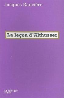 La leçon d'Althusser