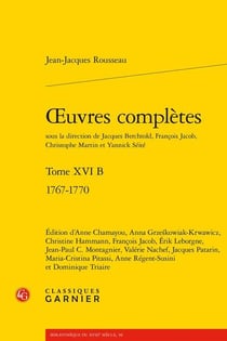Oeuvres complètes Tome 16 b - 1767-1770