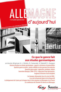 Allemagne d'aujourd'hui n.237 : ce que le genre fait aux études germaniques