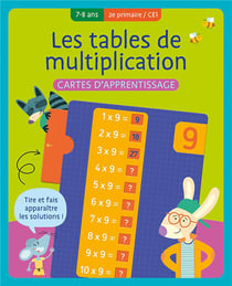 Les tables de multiplication - cartes d'apprentissage