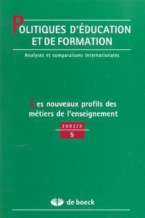 Politique d'éducation et de formation n.5 - les nouveaux profils des métiers de l'enseignement