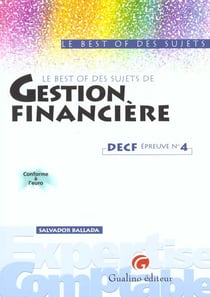 Best of des sujets de gestion financiere - decf epreuve n 4.