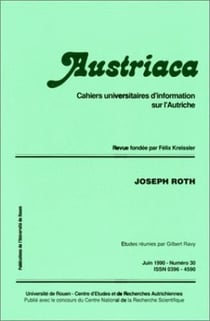 AUSTRIACA Tome 30 : Joseph Roth