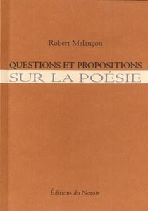 Questions et propositions sur la poesie