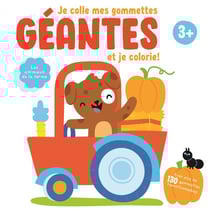 Je colle mes gommettes géantes et je colorie ! - les animaux de la ferme