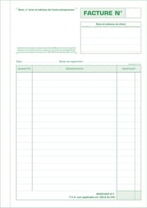 Manifolds Exacompta - Factures micro-entrepreneur - 21x14,8cm - 50 feuillets autocopiants dupli