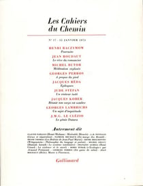 Les cahiers du chemin