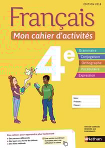 Français - 4e - mon cahier d'activités (édition 2018)