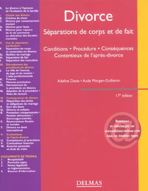 Divorce - separations de corps et de fait (17e edition)