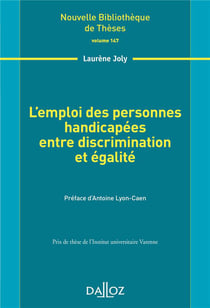 L'emploi des personnes handicapées - entre discrimination et égalité