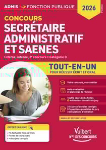 Concours Secrétaire administratif et SAENES - Catégorie B - Tout-en-un : Externe et interne - Concours 2026 - Tout le cours en audio