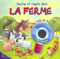 Cherche et compte dans la ferme à l'aide de la loupe magique