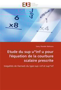 Etude du sup u*inf u pour l'equation de la courbure scalaire prescrite