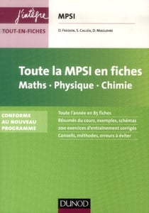 Toute la mpsi en fiches - mathématiques, physique, chimie