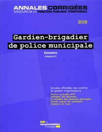 Gardien-brigadier de police municipale - concours catégorie C (édition 2018)