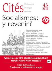 REVUE CITES Tome 43 : socialismes - y revenir ?