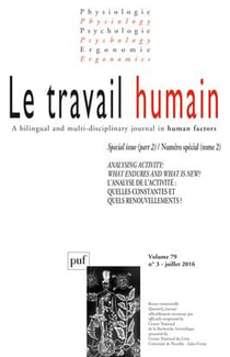 Revue Le travail humain n.79/3 (édition 2016)