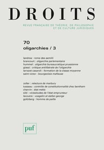Revue Droits n.70 : oligarchies Tome 3