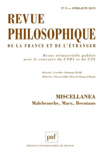 Revue philosophique de la France et de l'étranger n.2 (édition 2019)