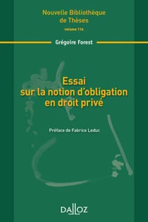 Essai sur la notion d'obligation en droit privé
