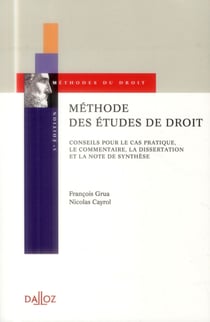 METHODE DES ETUDES DE DROIT