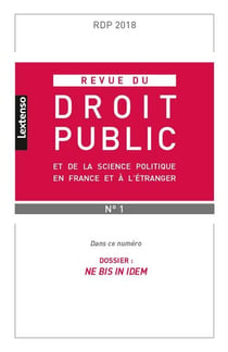 Revue du droit public n.2018/1 : ne bis in idem