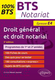 BTS notariat : épreuve de droit général et droit notarial (E4/U4)
