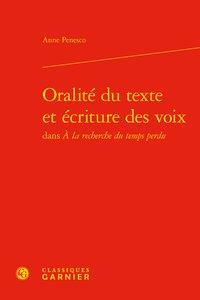 Oralité du texte et écriture des voix dans À la recherche du temps perdu