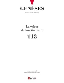 Revue Genèses n.113 : la valeur du fonctionnaire