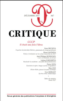 Revue Critique n.847 : il était une fois l'URSS