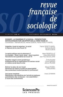 Revue française de sociologie : La pandemie et le social : Perspectives sociologiques sur les effets de la crise COVID-19