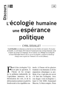 L'écologie humaine : une espérance politique