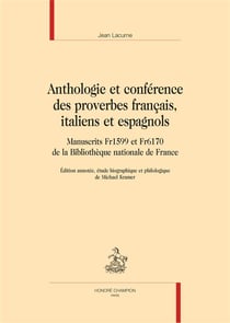 Anthologie et conférence des proverbes français, italiens et espagnols