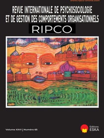 REVUE INTERNATIONALE DE PSYCHOSOCIOLOGIE N°65 VOL XXVI : REVUE INTERNATIONALE DE PSYCHOSOCIOLOGIE N°65 VOL XXVI